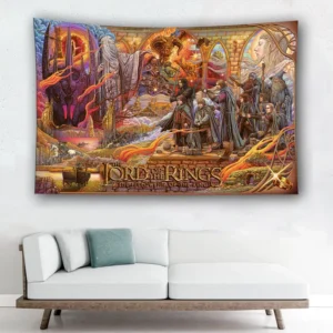 Lord Of The Rings Fellowship Of The Ring Printed Tapestry Room Decor