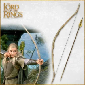 LOTR Legolas Lothlorien 68" Bow with 38" Arrow and Plaque