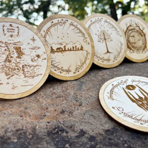 Lord of the Rings Coasters for Drinks LOTR Coasters for Home Decor